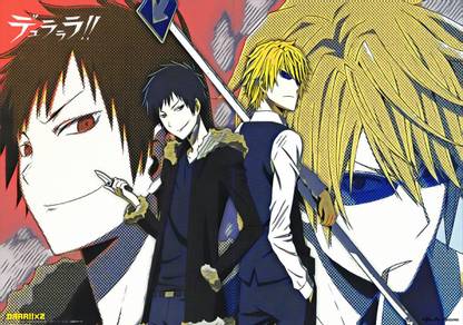 Durarara!! : Shizuo Heiwajima x Izaya Orihara Anime Series Art Effect Poster 5 (18inchx12inch) Photographic Paper