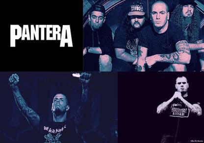 Pantera Band : Dimebag Darrell,Phil Anselmo,Vinnie Paul,Rex Brown Art Effect Poster 01 (18inchx12inch) Photographic Paper