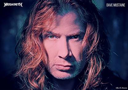 Megadeth Band:Dave Mustaine ,David Ellefson,Marty Friedman,Kiko LoureiroArt Effect Poster 04(18inchx12inch) Photographic Paper