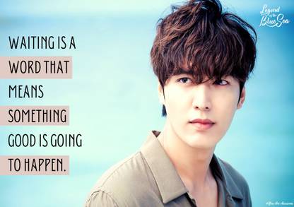 Legend Of The Blue Sea : Lee Min-ho Anime Series Quotes Poster 01 (18inchx12inch) Photographic Paper