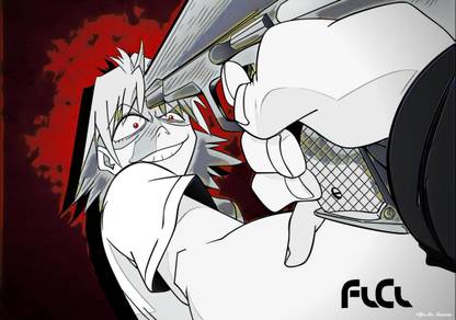 Fooly Cooly Anime Series Art Effect Poster 3 (18inchx12inch) Photographic Paper