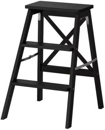 IKEA Stepladder, 3 steps, black, 63 cm Wooden Ladder