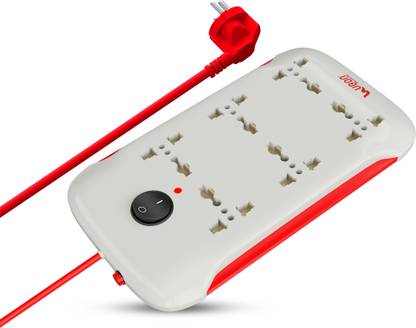 Ubon 6-In-1 Gangster Series Multi Socket EXT-425 6AMP With 2.5mm Cord 6  Socket Extension Boards