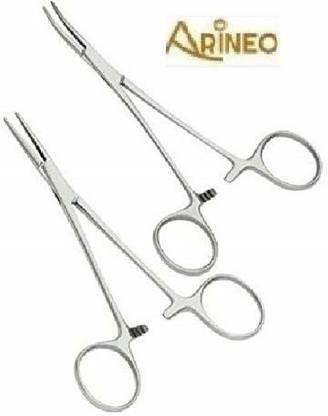 ARINEO Mosquito clamp 5" straight and curved combo Utility Forceps