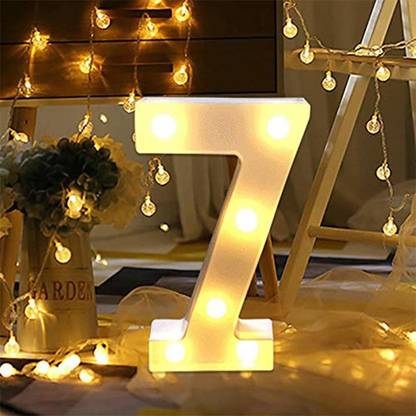 Party Propz Marquee Letter Light / Marquee Light - LED Marquee Number Light (Number 7) Night Lamp