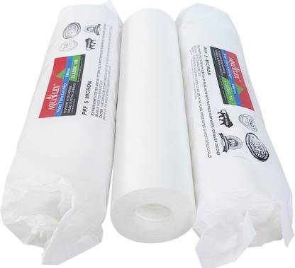 AQUALEX Pokar RO CLASSIC 100, PP SPUN PRE FILTER CARTRIDGE, 5 micron, 10 inch, 3pcs Set� Solid Filter Cartridge