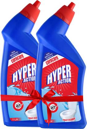 Corocare Hyper Action Toilet Cleaner 1 Liter Pack of 2 Original Liquid Toilet Cleaner