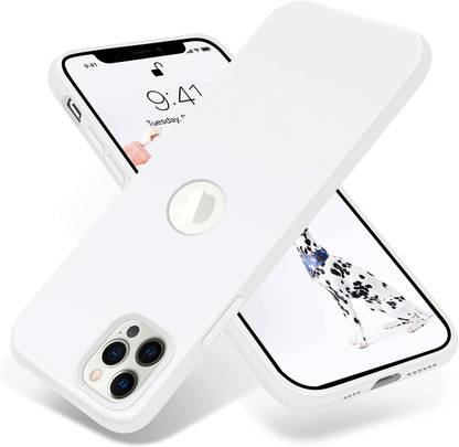 VONZEE Back Cover for iphone 12 pro max (6.7 inches) Ultra Thin Liquid Silicone Logo Cut Case Cover