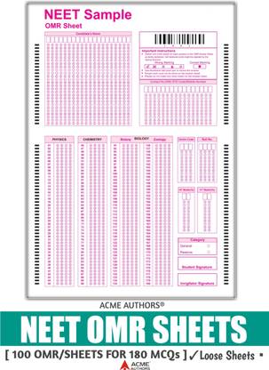 ACME AUTHORS ACME NEET OMR A4 Notebook Unrulled 100 Pages