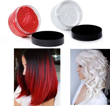 tanvi27 Combo of Temporary Hair colour wax Red & White Hair Wax Hair Wax