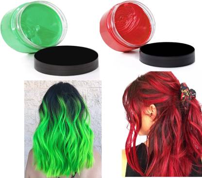 tanvi27 Combo of Temporary Hair colour wax Red & Green Hair Wax Hair Wax