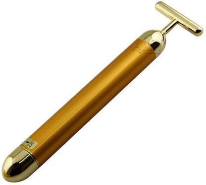 TRK IMPEX 24K Gold Energy Beauty Bar Electric Vibration Facial Massage Roller 24K Gold Energy Beauty Bar Electric Vibration Facial Massage Roller Massager