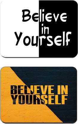 BTP Beleive In Yourself Combo of 2 Non Slip Base Mousepad
