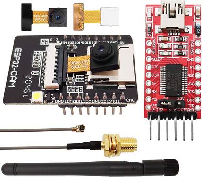 Robomalls ESP32 CAM WiFi Module Bluetooth with OV2640 2MP ,Antenna, TTL Converter Module Multipurpose Controller
