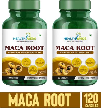 HealthMeds Pure Maca Root Extract Capsules | Supports Energy, Endurance and Strength 500Mg