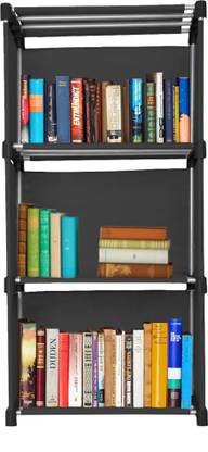 Decent Hut Multipurpose Foldable Open Bookshelf Storage Shelf For Study Room Home Office Metal Semi-Open Book Shelf