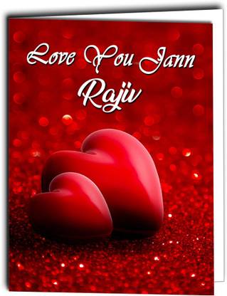 Midas Craft Love You Jaan Rajiv Card 022 Greeting Card
