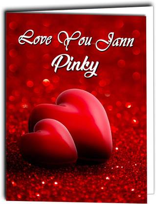 Midas Craft Love You Jaan Pinky Card 022 Greeting Card