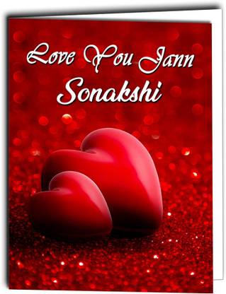 Midas Craft Love You Jaan Sonakshi Card 022 Greeting Card