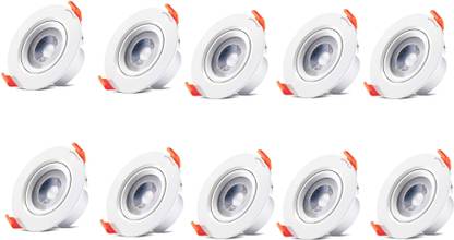 ambert 5 WATT LED SPOT LIGHT WHITE COLOR PACK OF 10 PCS Ceiling Light Ceiling Lamp