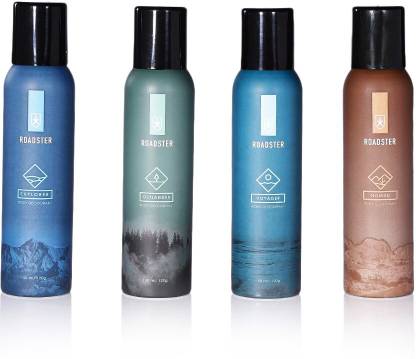 Roadster Men Set of 4 Body Deodorants Deodorant Spray  -  For Men