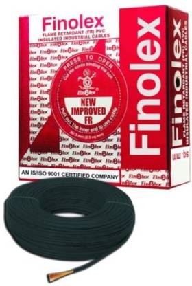 FINOLEX FR PVC 1 sq/mm Black 90 m Wire