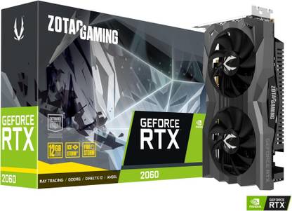 ZOTAC RTX 2060 Twin Fan GDDR6 12 GB NVIDIA Chipset 192 bit 1650 MHz Graphics Card