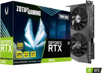[For ICICI Bank Credit Card] ZOTAC NVIDIA RTX 3060 Twin Edge 12 GB GDDR6 Graphics Card  (Black)