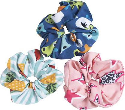 Printzec Scrunchie Polyester for Thick Hair Elastic Hair Ties Hair Scrunchies (PSC03-5) Rubber Band