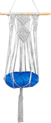 Curio Centre Hammock Swing Chair for Cats & Dogs/ Macrame Cotton Home Swing, Swing for Indoor Cotton Small Swing