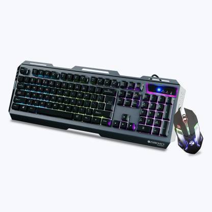 ZEBRONICS Zeb-Transformer1 Combo Set Wired Gaming Keyboard and Mouse Combo Wired USB Standard Gaming Keyboard Compatible with Desktop, Laptop, Mac