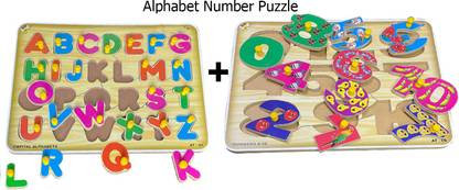 SHALAFI Alphabets and Numbers Board Smart Learning Educational Puzzle toy Activity Books