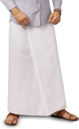 ULAMA ELEGANT Solid White Lungi