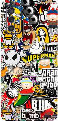 Mclaxa Sticker Bombing Mobile Back Skin., Sticker Bombing, SAMSUNG M52 5G Mobile Skin