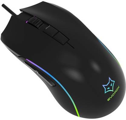 EVOFOX Phantom Pro with 7 Programmable Buttons, 6400 DPI and RGB Lighting Wired Ambidextrous Optical  Gaming Mouse
