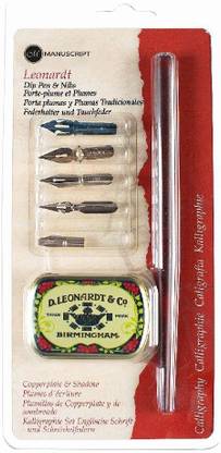 Manuscript Leonardt Copperplate & Shadow Dip Pen & Set Of Nib