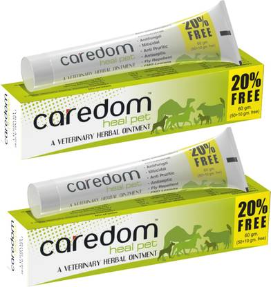 Caredom Heal Pet Veterinary Herbal Ointment for All PET's (60grm) (Pack of 2) Pet First Aid Kit