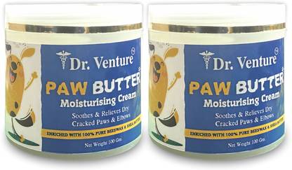Dr Venture Paw Butter Moisturising Cream for Pets Like Dogs and Cats 100 Gm Pack of 2 Pet Spa Kit