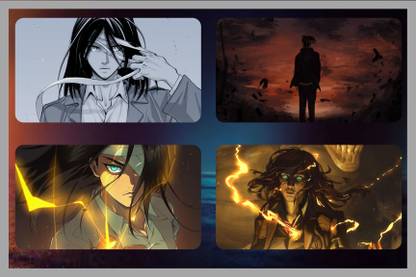 Attack on Titan Anime Poster, Eren Yeager poster For Gaming Room ,Shingeki ni Kyojin Self Adhesive Anime Poster, Animation Poster, Laminated Anime Poster 3D Poster