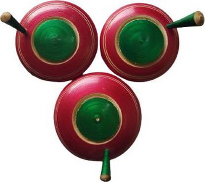Krida Wooden Aata Chakkis (Set of 3)