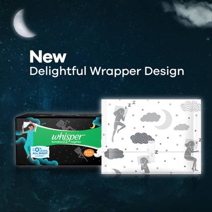 Whisper Bindazzz Nights XXXL Sanitary Pad
