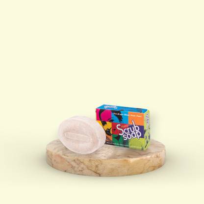Nandini Scrub Soap Remove dead skin, black head & unwanted skin cell Pack of 6