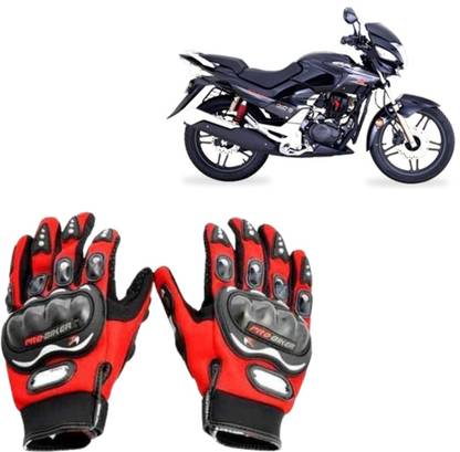 Inspire Dmax Bike Probiker Racing Gloves Full Red For Hero CBZ TYPE 1 (Size-L, Pair of 1) Riding Gloves
