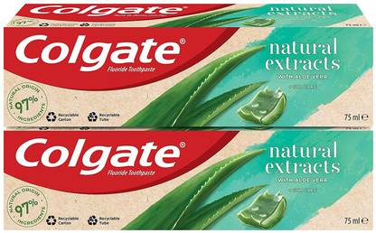 Colgate Natural Extracts Toothpaste Aloe & Green Tea 75ml (2 Pack) Toothpaste