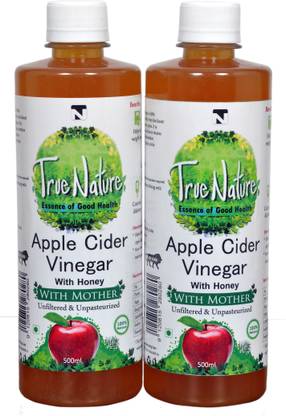 TrueNature Apple Cider Vinegar Honey (With Mother Raw Unfiltered) | 500 ml each | Vinegar