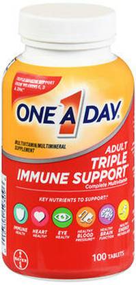 One A Day Adult Triple Immune Support Complete Multivitamin 100 Count