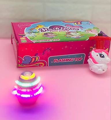 Tera13 Unicorn Spinning Toy LED Magic Lattoo with Colorful Flash Light and Music Handball