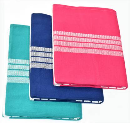TUNI MANI 70 TC Cotton Single Striped Flat Bedsheet