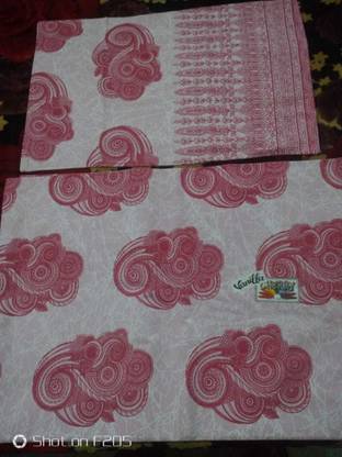 cashmere fabric home Cotton Queen Flat 0 TC Self Design Bedsheet