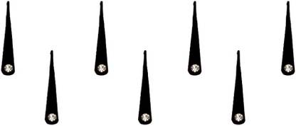 Comet Busters Black Long Tilak Bindi for Women With Single Stone (20mm) (BV1450) Forehead Black Bindis  (Indian Bindi)